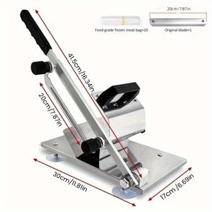 TEMU 스테인리스 스틸 수동 식품 슬라이서 - 냉동 고기 및 야채용 다용도 뼈 절단 칼, 필수 주방 가제트|전동채칼