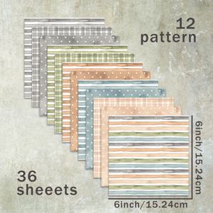 TEMU 카스바 크래프트 6x6인치 디자이너 카드지 종이 패드 - 36장, 12가지 패턴, 고급 스크랩북지, 버킷 저널링, 콜라주 아트, 그리팅 카드, 그리고 공예 프로젝트에 완벽함