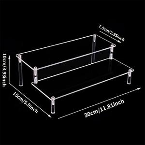 TEMU 우아한 아크릴 멀티레이어 디스플레이 스탠드 - 인형, 수집품 및 보석을 위한 투명한 계단식 선반 - 홈 데코 및 정리용으로 완벽함