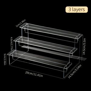TEMU 다층 플라스틱 디스플레이 보관 랙, 컵케이크, 디저트, 스시, 팔찌, 반지, 향수, 보석, 안경, 조각상, 다육식물용 재사용 가능한 2/3/4/5단 정리대 - 투명