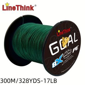 TEMU Linethink GOAL 1개 초강력 8줄 꼰 PE 낚시줄, 300m/328YDS, 부드러운 캐스팅 & 고감도, 내마모성 10-200LB - 아버지의 날에 완벽, 다크 그린