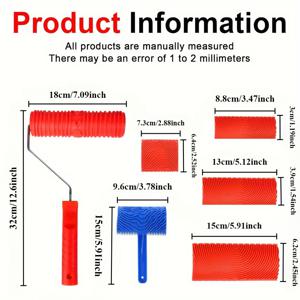 TEMU 완벽한 DIY 목재 그레인 효과 페인트 도구 세트 - 벽, 가구 및 홈 데코용 텍스처 롤러 브러시 키트 - 사용하기 쉬운, 튼튼한, 다양한 크기의 브러시로 시멘트 및 기타 표면에 자연스러운 목재 모양 만들기, 목공 도구