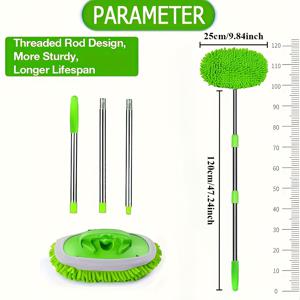 TEMU 세차 브러시 모프와 47.5인치 긴 핸들 키트, 세차 디테일링 청소 도구, 자동차 트럭 SUV RV 트레일러 스펀지 더스터 미트, 페인트를 손상시키지 않는 크리스마스 및 할로윈 선물