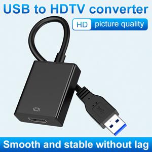 TEMU 고화질 USB-HDTV 어댑터 - Windows 11/10/8 호환, MacBook Pro 및 기타 - 노트북, 데스크탑, TV용 다용도 변환기