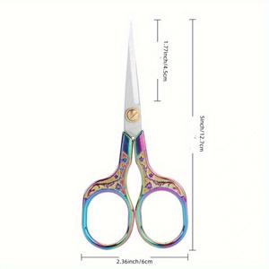 TEMU 빈티지 스타일 스테인리스 스틸 바느질 가위 세트 - 천, 실, 자수 및 재봉용 날카로운 정밀 칼날 - 메탈 공예 가위 컬렉션
