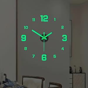 TEMU HHD Silent Digital Wall Clock, 간단한 스타일리시 아크릴 시계, 노르딕 스타일 셀프 접착식 장식 시계, DIY 배터리 구동식 (배터리 포함되지 않음) 거실 침실 벽 장식용