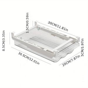 TEMU 1개 공간 절약 롤링 서랍 계란 보관함, 계란, 과일, 채소용 풀아웃 식품 랙 및 걸이 선반 - ABS 재질, 아이스 박스, 정리, 방 장식에 완벽