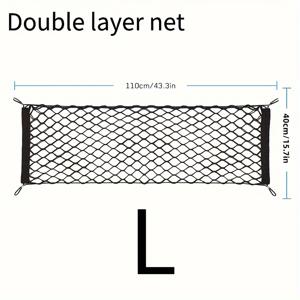 TEMU 1pc 자동차 트렁크 보관 메쉬 가방, 탄성 수하물 화물 보관 네트, 자동차 트렁크 보관 네트 포켓, 후크 포함, 자동차 인테리어 액세서리, 자동차 액세서리
