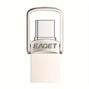 TEMU EAGET 듀얼 USB 3.2 플래시 드라이브 128GB/64GB/32GB - 타입 C 및 USB A 휴대용 썸 드라이브 - 컴퓨터, 맥, 스마트폰, 태블릿용 고속 USB C OTG 플래시 메모리 스토리지