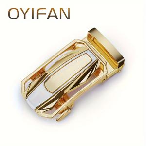 TEMU OYIFAN 합금 자동 버클, 독특한 디테일이 돋보이는 캐주얼 스타일, 3.5cm 웨스트밴드와 호환되는 남성 액세서리