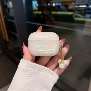 TEMU 컬러풀 쉘 패턴 플러스 러브 펜던트 이어폰 케이스 AirPods Pro 1 2 3 4 완전 보호 방지 낙하 방지 이어폰 보호 케이스