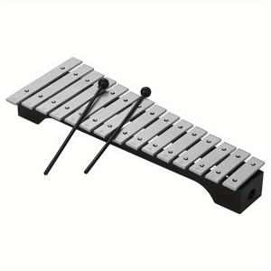 TEMU Eavnbaek Glockenspiel 실로폰 15노트, 목재 베이스 및 15개의 금속 키, 2개의 말렛, 휴대용 가방, 전문 Glockenspiel 실로폰 타악기 Eid Al-Adha Mubarak