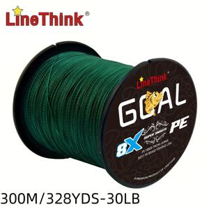 TEMU Linethink GOAL 1개 초강력 8줄 꼰 PE 낚시줄, 300m/328YDS, 부드러운 캐스팅 & 고감도, 내마모성 10-200LB - 아버지의 날에 완벽, 다크 그린