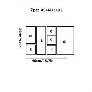 TEMU 화장품용 아크릴 서랍 정리 세트 - 7/8개, 다양한 사이즈, 화장대 & 화장대 보관 솔루션