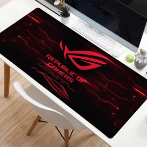 TEMU ASUS Republic of Gamers (ROG) 대형 게이밍 마우스 패드, 정밀한 봉제 가장자리와 미끄럼 방지 고무 베이스, 두꺼운 컴퓨터 책상 매트, 키보드 패드, 독립기념일, 할로윈, 추수감사절, 크리스마스 선물에 이상적입니다.