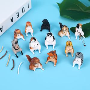 TEMU 6개 낚시 고양이 피규어 세트 - PVC 미니어처 수족관 장식, 차량 장식품 & 홈 액센트