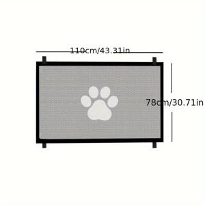 TEMU 휴대용 접이식 애완 동물 막힘 게이트, PVC 소재 개 격리 울타리, 애완 동물 안전 가드 레일, 설치가 쉬운 드릴이 필요없는 개 장애물 막힘 게이트
