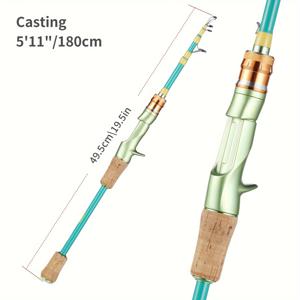 TEMU HAUT TON 마카롱 텔레스코핑 낚시대, 카본 파이버 스핀닝 & 캐스팅 로드, 베이스, 송어를위한 경량 낚시대, 신선한 & 염분수 어업을위한 낚시도구|낚시대