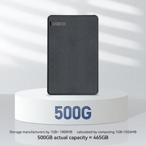 TEMU 500GB USB 3.0 휴대용 하드 드라이브, 2.5인치 기계식 HDD - 내구성, 소형, 빠른 데이터 전송, 사진작가에게 이상적, 다중 시스템 호환성, 정교한 장인 정신, 160GB, 필수