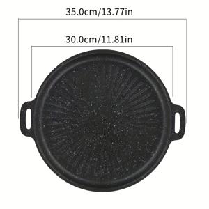 TEMU 1개 다기능 논스틱 그릴 팬, 30cm/11.81인치 실내/외부 요리에 적합, 스테이크, 바베큐 및 테판야키 그릴에 이상적, 캠핑, 피크닉 및 바베큐에 완벽, 홈 주방, 야외 그릴 요리, 크리스마스/할로윈 선물에 이상적인 바베큐 액세서리