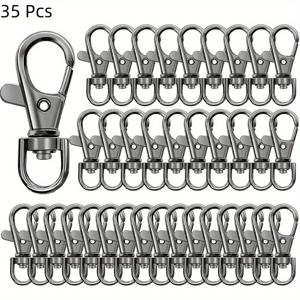 TEMU 35개 팩 중간 크기 아연 합금 랍스터 발톱 걸쇠, 매력 및 공예품을 위한 스위블 키체인 클립, 전원 필요 없음, 기본 스타일 - 이상적인 크리스마스 선물
