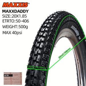 TEMU MAXXDADDY 20x1.85/2.00 인치 BMX 트레일 디트 점프 자전거 타이어, 납작한 트레드, 고무 오픈 타이어, 와이어 비드 클린처 자전거 타이어