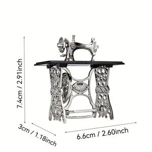 TEMU 1개 빈티지 미니 금속 재봉틀 장식품, 실내외 사용 가능한 장식 수집품, 창의적, 컬렉션 오너먼트