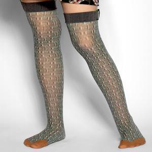 [로맨틱타이거] Green quartz knee high stockings