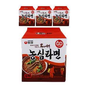 농심 농심라면, 124g, 4입, 4개