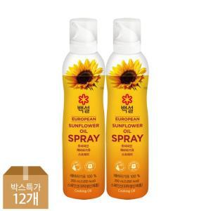 [CJ]백설 유러피안 해바라기유 스프레이 200ml x12개