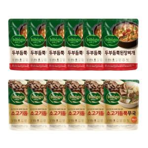 [CJ]비비고 소고기듬뿍무국500g x6+된장찌개460g x6