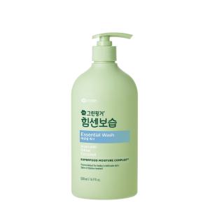 NEW 그린핑거 힘센보습 에센셜 워시 오렌지그린티향 500ml X 1EA 슈퍼푸드 열매