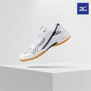 미즈노 MIZUNO 웨이브 클로3 71GA244328 화이트 블랙 배드민턴화 배구화 탁구화 인도어화 핸드볼화 체대입