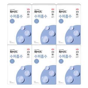 [무배] 화이트 수퍼흡수 중형 생리대 18개입x6개