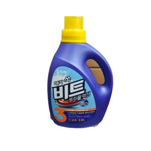 라이온 때가 쏙 비트 트리플 액션 세탁 액체세제 2.8L 일반용 드럼용 겸용 액상