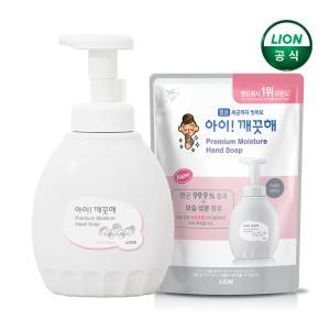 아이깨끗해 프리미엄 모이스처 퓨어로즈 450ml용기 x 1개 + 400ml리필 x 1개/핸드워시