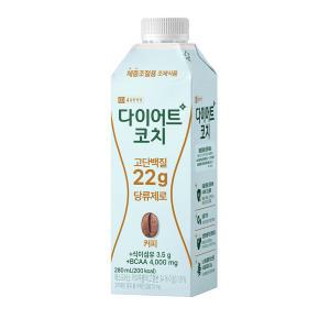 종근당건강 다이어트코치 고단백 당류제로 단백질음료 커피맛 280ml x 18개