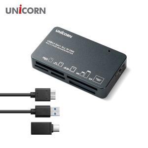 [유니콘] USB3.2 Gen1 6in1 멀티카드리더기 올인원117종 지원 A+C타입 XC-5000M