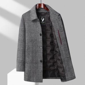 남성반코트 남자 하프 모직 더블 가을 겨울 정장 코트 아빠옷 50대 중년 Z05