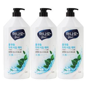 하나로 플러스 쿨 멘톨 비듬케어 샴푸 1.5L x3개