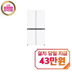 [LG] 디오스 오브제컬렉션 매직스페이스 4도어 냉장고 870L (오브제컬렉션 크림화이트/크림화이트) T875MHH111 / 60개월 약정