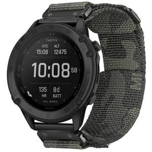 Hemsut 밀리터리 가민 시계 밴드 위장 나일론 루프 스트랩 Fenix Forerunner Vivoactive