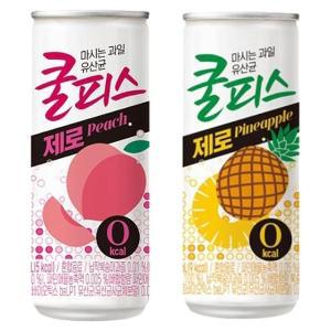 쿨피스 제로 230ml 복숭아 30캔+파인애플 30캔 (총60캔)