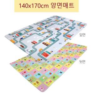 아이방 쿠션매트 층간소음방지 140x170 양면 운전도로 놀이방매트 거실 유치원 아동