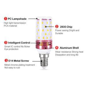 Led 옥수수 전구 3 색 빛 E27 E14 소형 나사 12W 16W 촛불 가정용 에너지 절약 / 샹들리에