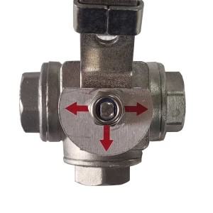 스텐316 삼방밸브20A 타입L 타입T 3-way valve