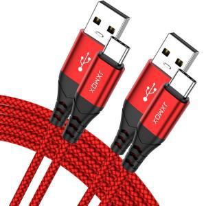 USB C 케이블 3A 고속 충전 2팩 0.9m3피트 A to 타입 충전기 코드 자동차 카플레이 폰 15 16 프로 맥스 플