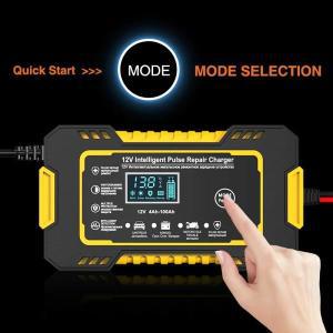 완전 자동 배터리 충전기 전원 펄스 수리 습식 건식 납산 디지털 LCD 디스플레이  12V 6A