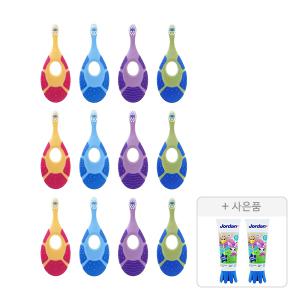 조르단 어린이 칫솔 스텝 1단계, 12개 + 증정(어린이 치약 스텝 1단계, 20g, 2개)