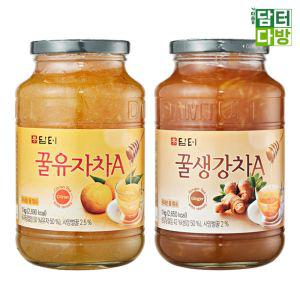 꿀유자차A + 꿀생강차A 1kg 원플러스원 유자차 생강차 과일청 차음료 액상차 유자차대용량